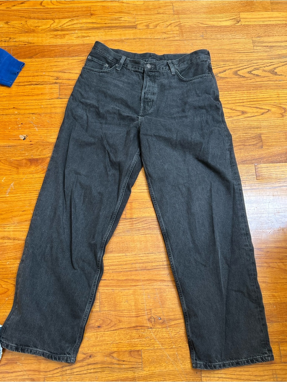 COS Black Denim Button Detail Jeans